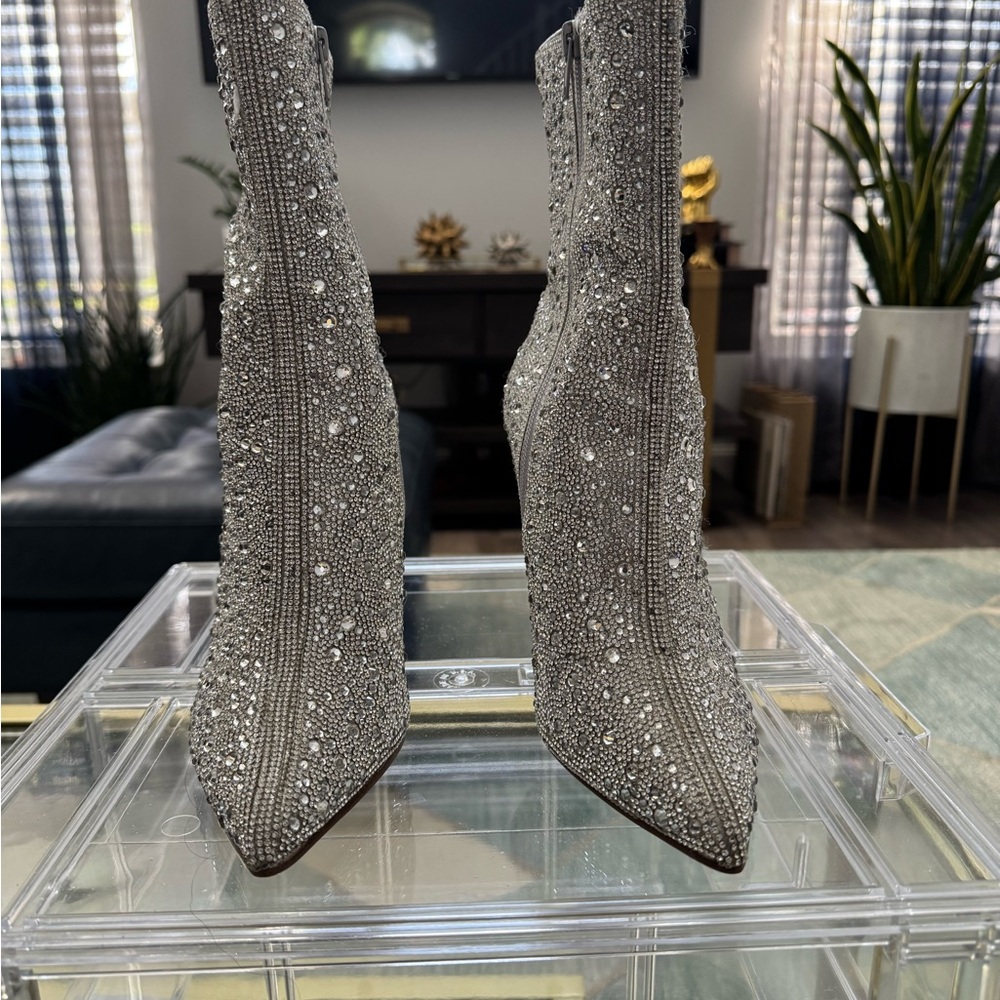 Aqua Rhinestone Booties - Picture 5 of 9